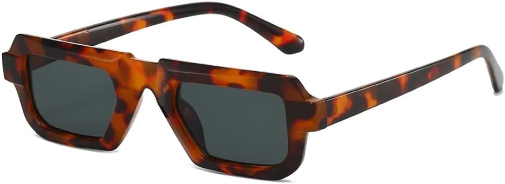 

Женские солнцезащитные очки в ретро-оправе с леопардовым принтом, роскошные панк-очки, мужские очки в маленькой оправе с защитой от УФ-излучения UV400 TOIPASTN, Leopard Black