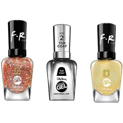 

Гель-лак для ногтей Sally Hansen Miracle, набор X Friends Collection Trio Stick To The Routine, желтое такси, блестящее верхнее покрытие