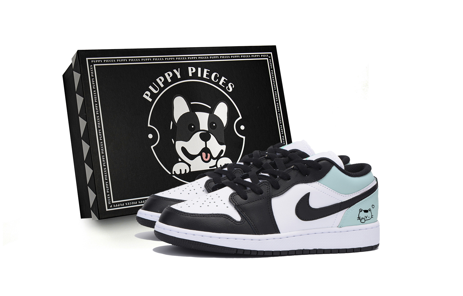 

Детские кроссовки для скейтбординга Air 1 Low Top для подростков Jordan, черный