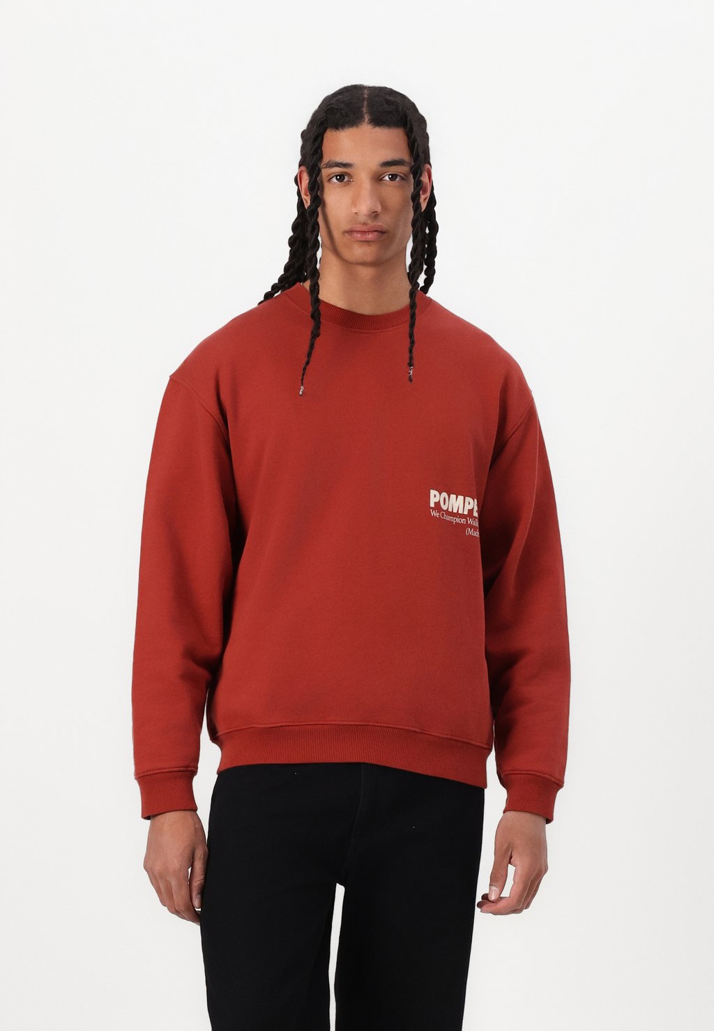 

Толстовка RELAXED CREW NECK Pompeii, темно-красный