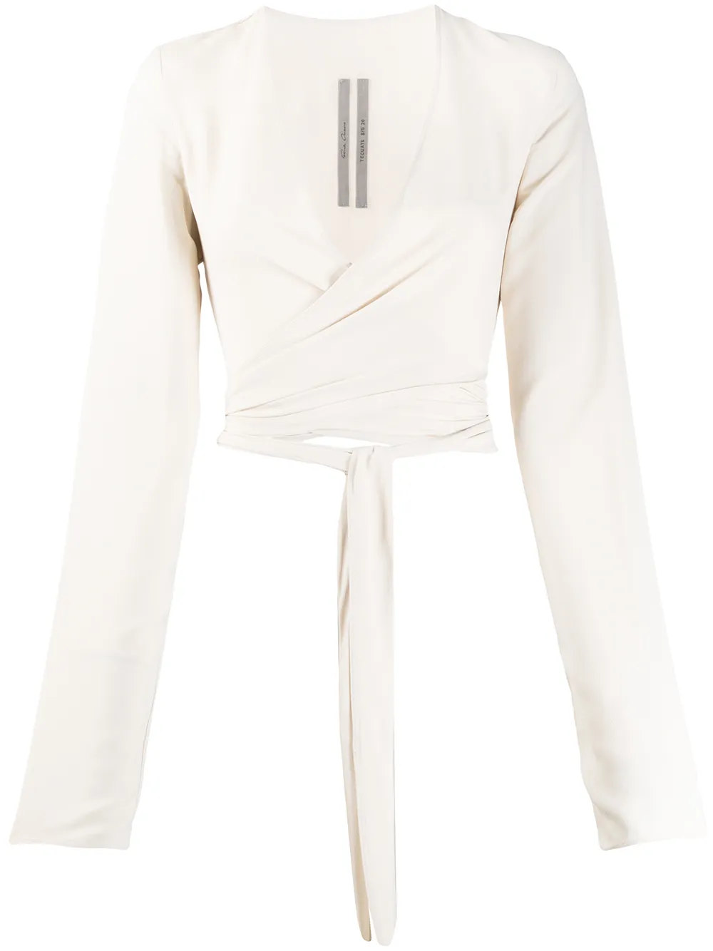 

Укороченный топ с запахом Rick Owens, нейтральный