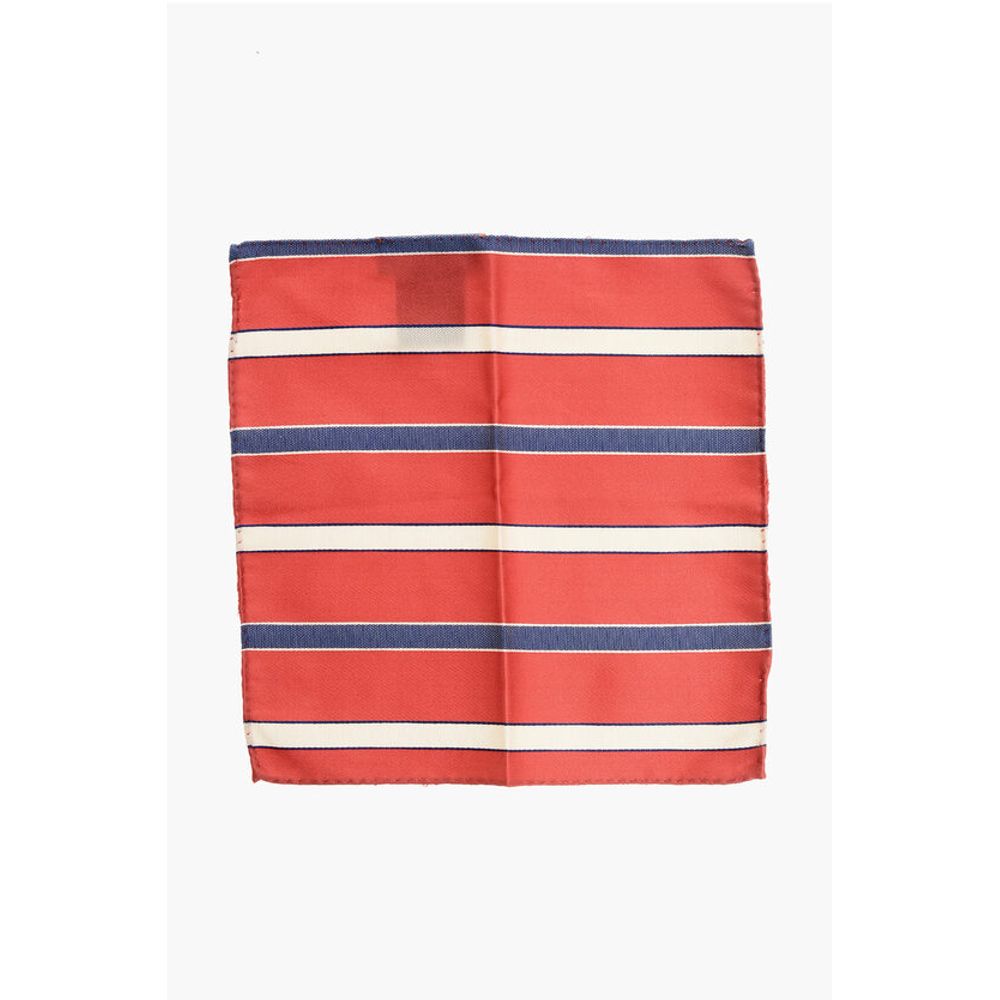 

Платок-паше из смесового шелка в полоску Dsquared2, красный