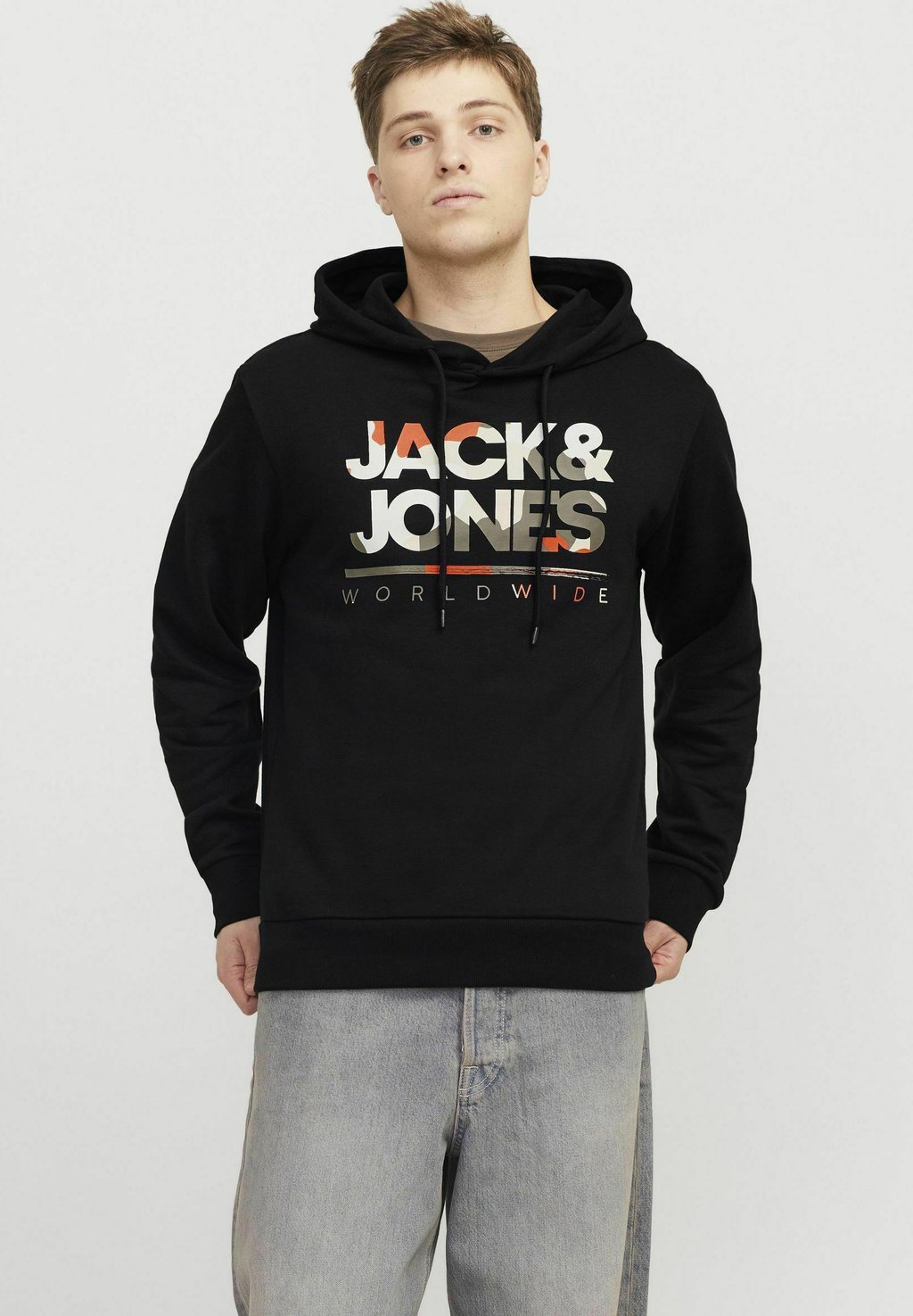 

Толстовка LOGO con cappuccio Jack & Jones, черный