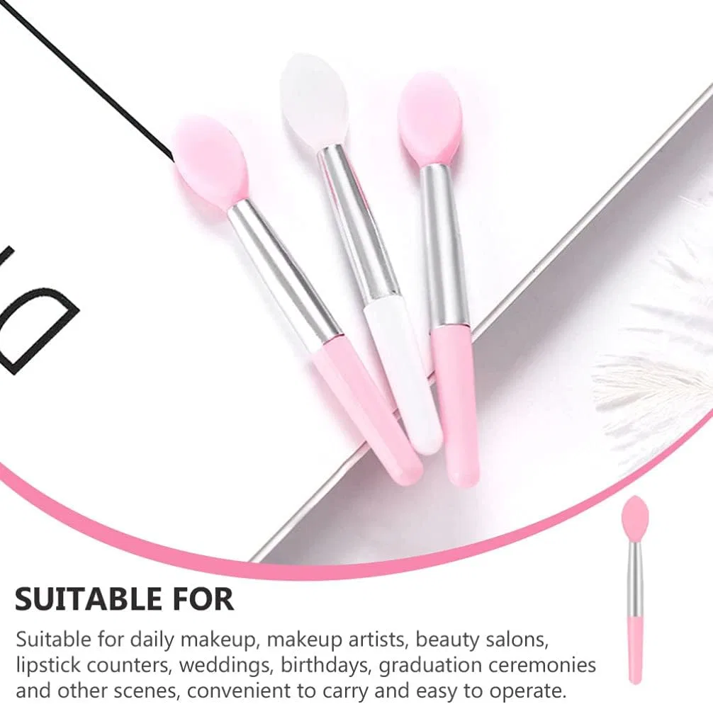 Набор силиконовых кистей для губ Beaupretty 20 шт белый розовый — фото 3