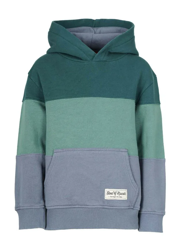 Толстовка с капюшоном в стиле 3c block Band Of Rascals, Racing Green/Dove Blue — фото 2