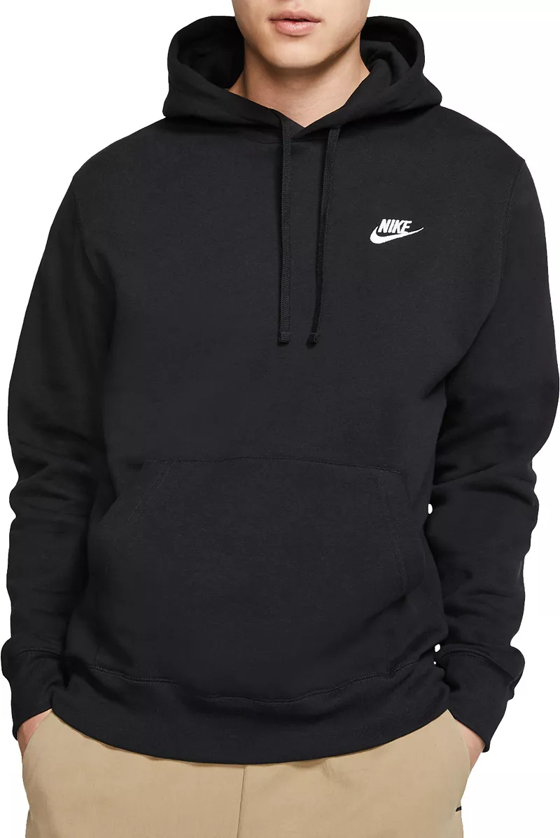 

Мужская флисовая худи Nike Sportswear Club, черный/белый