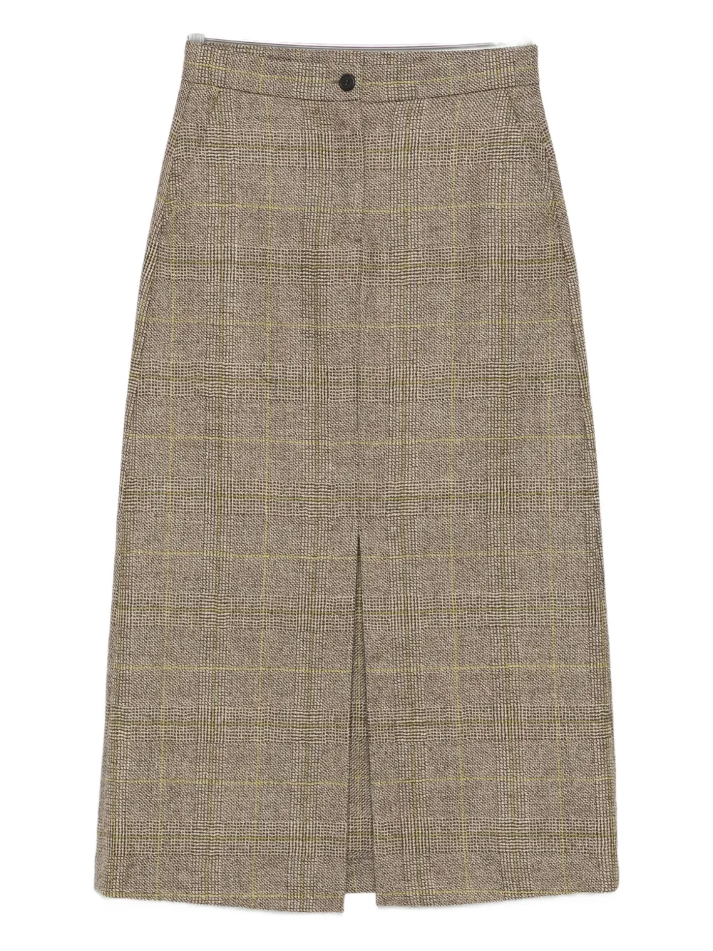 

Юбка миди Ostuni в клетку на пуговицах Antonelli, черный