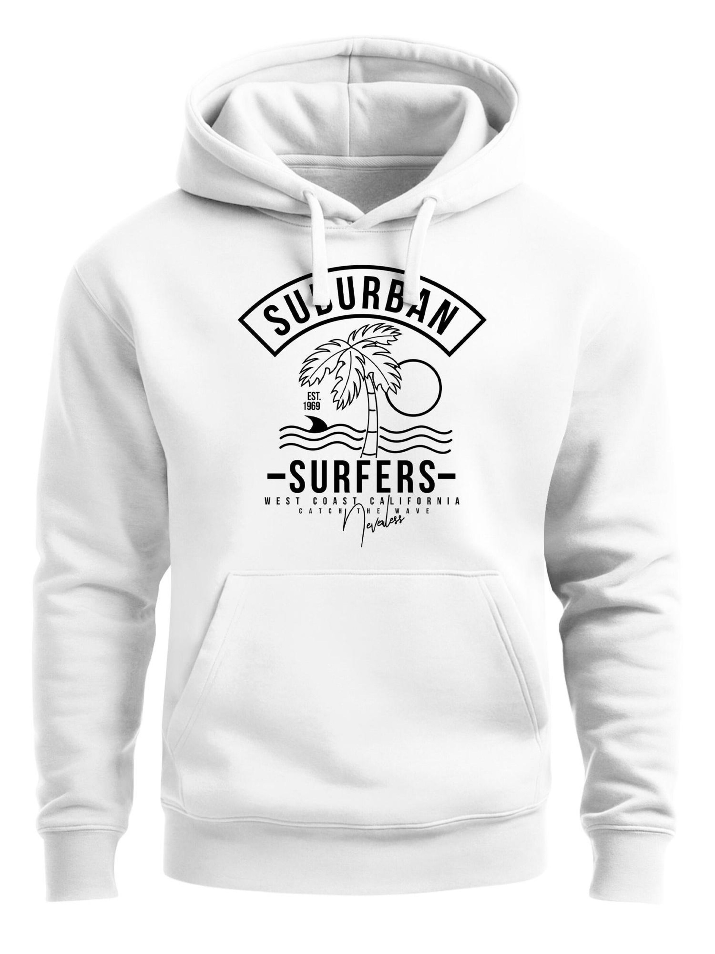 

Neverless Толстовка 'Surfer California' в белом цвете