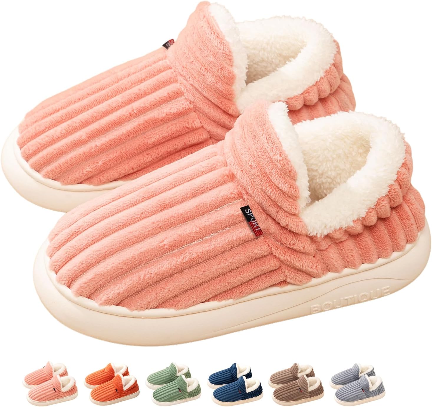 

Уютные и стильные домашние тапочки Puffy Cozy для женщин и мужчин, обновленная модель Cozy Cloud 2025 года, нескользящая подошва на толстой подошве Generic, розовый