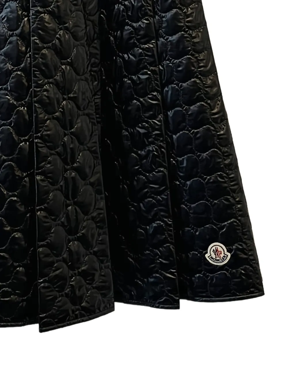 Стеганая плиссированная юбка миди MONCLER, черный — фото 2
