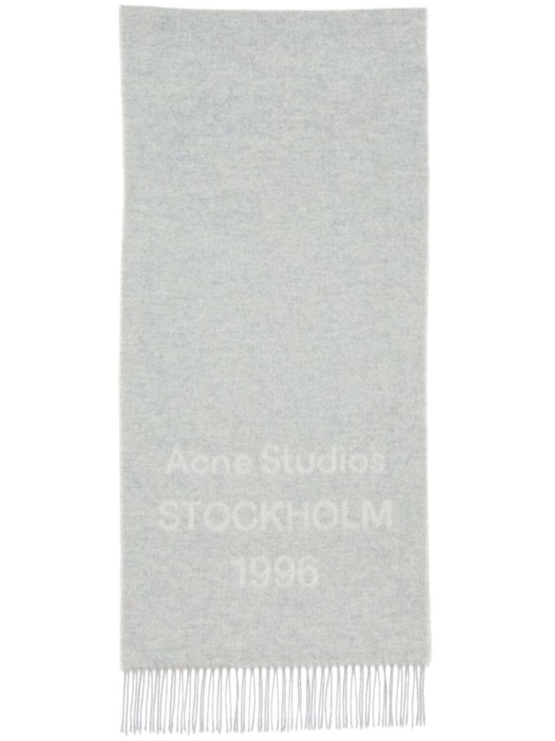 

Шерстяной шарф с логотипом Acne Studios, серый