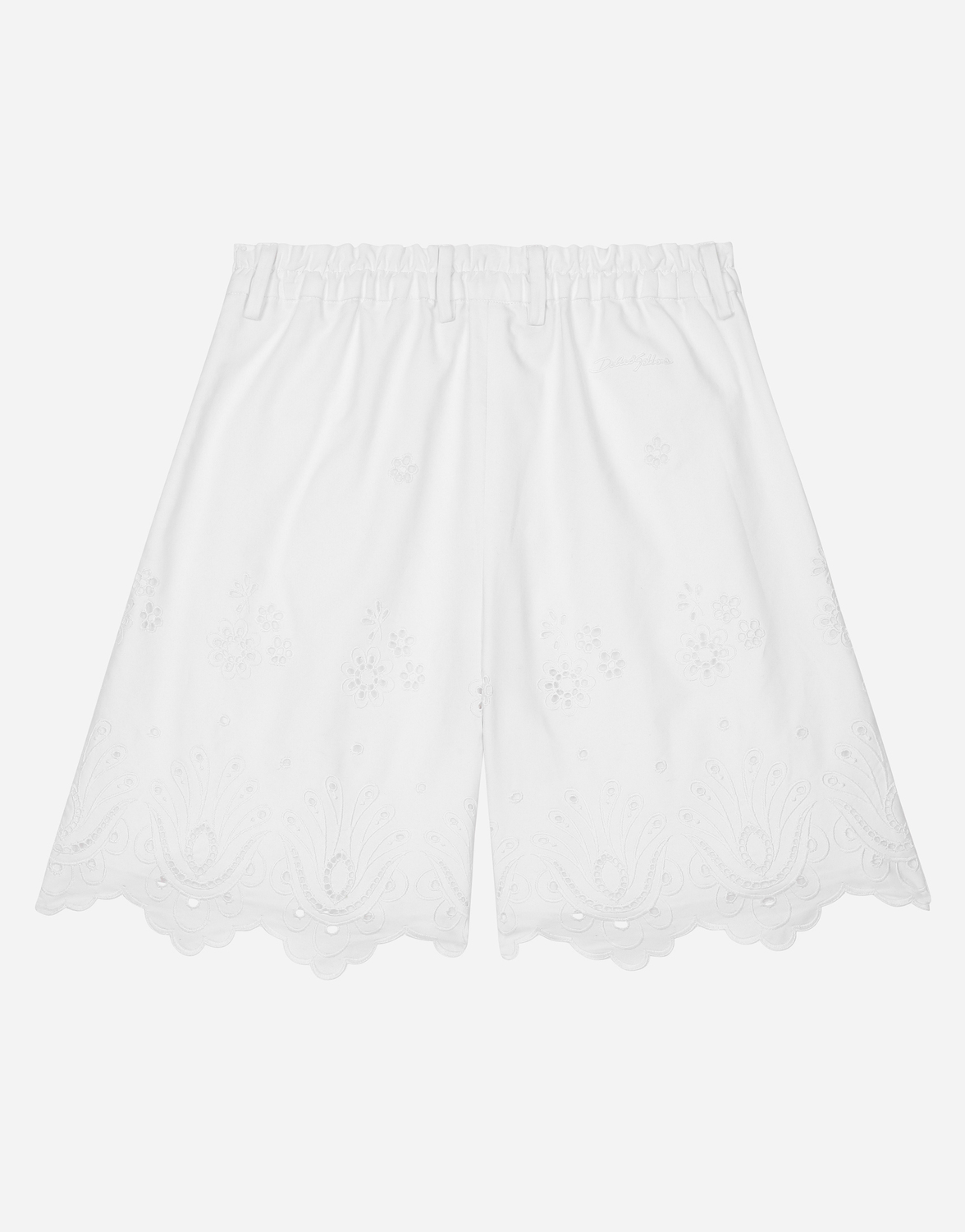 Шорты из поплина и вышивки англез (бродери англез) Dolce&Gabbana, белый — фото 3