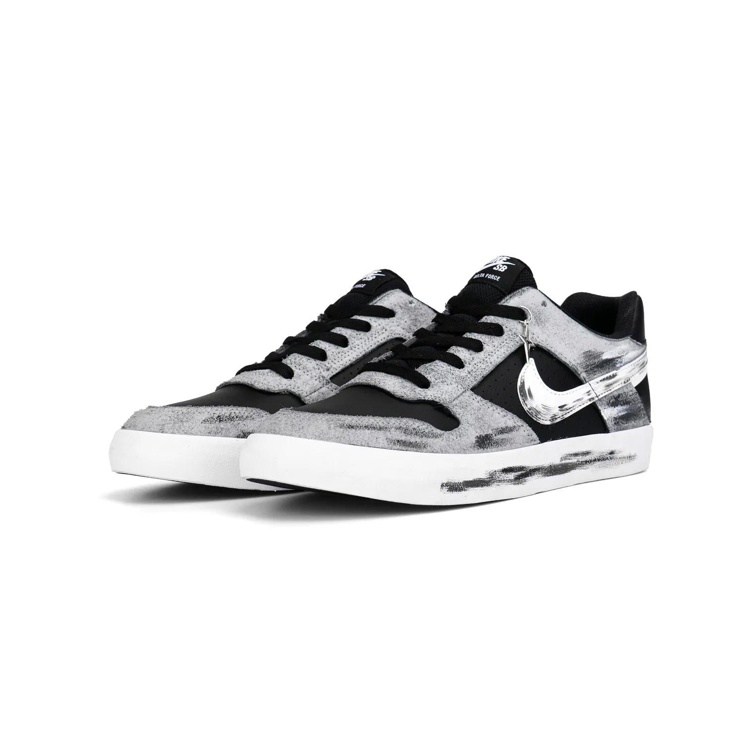 Кроссовки скейтбордические Nike SB Delta Force VULC Pure Black White — фото 4