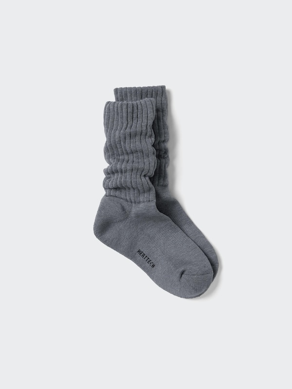 Носки Heattech свободной посадки Uniqlo, 08 dark grey
