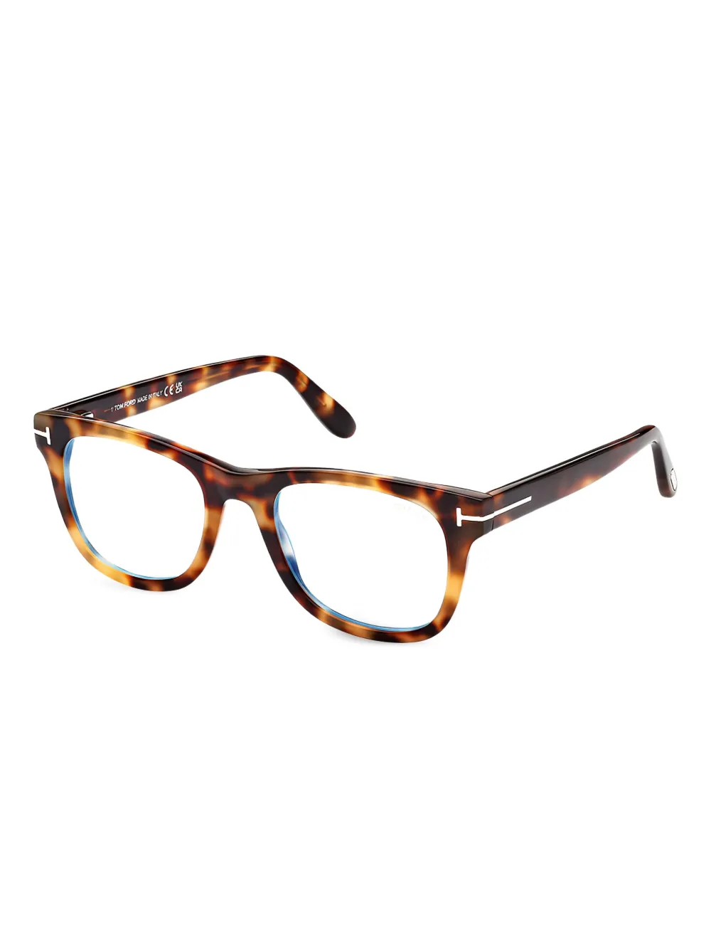 

Очки в квадратной оправе черепаховой расцветки TOM FORD Eyewear, коричневый