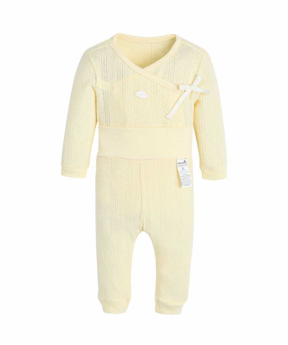 Топ и брюки Bestie из жаккардовой ткани с перфорацией Moimoln, Yellow — фото 2