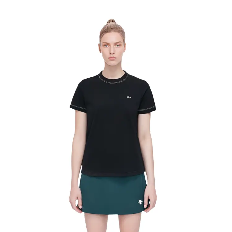 Футболка LACOSTE TF0097, женская, черная — фото 4