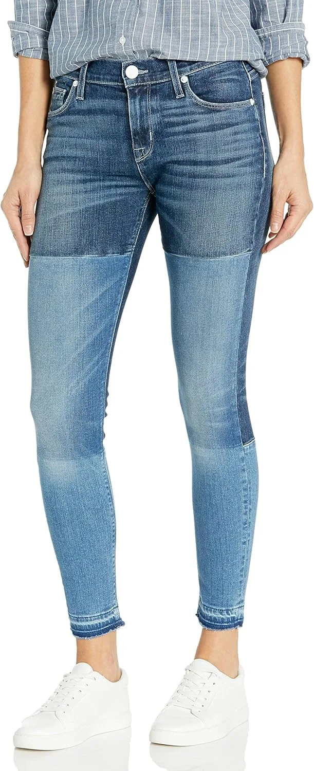 

Женские джинсы HUDSON Isla Midrise Crop Skinny с разрезанным подолом