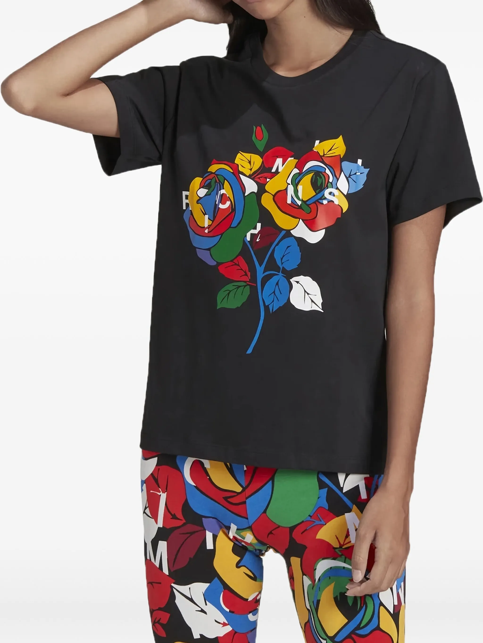 

Футболка с круглым вырезом из коллаборации с Rich Mnisi Adidas, черный