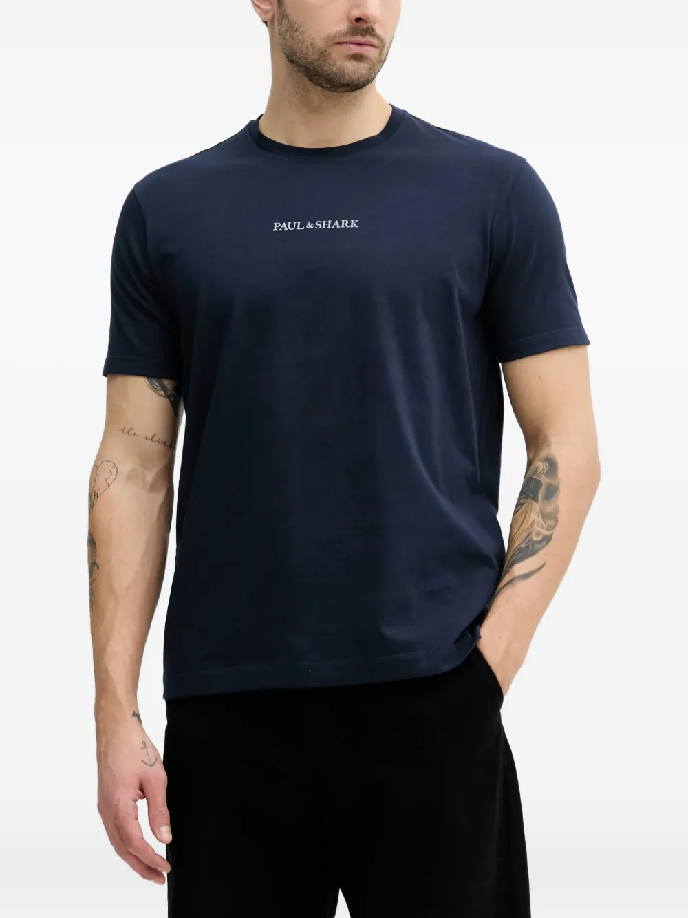 

Хлопковая футболка с логотипом Paul & Shark, синий