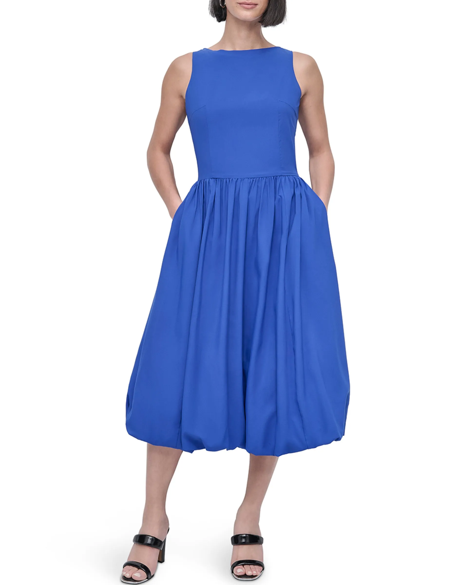 

Короткое платье с короткими рукавами Dkny, синий