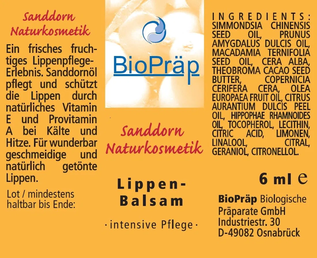 Бальзам для губ с облепихой от BioPräp Biopräp — фото 2