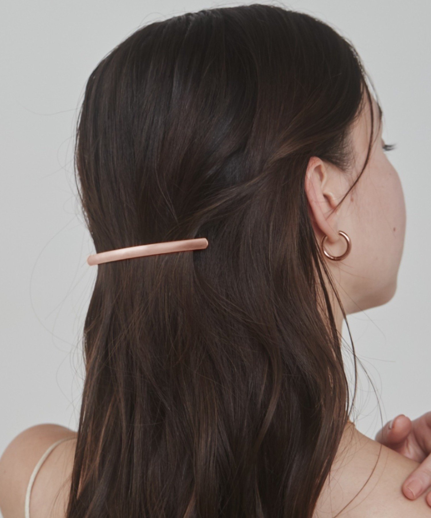 Длинная простая заколка для волос Ciite', Pink gold