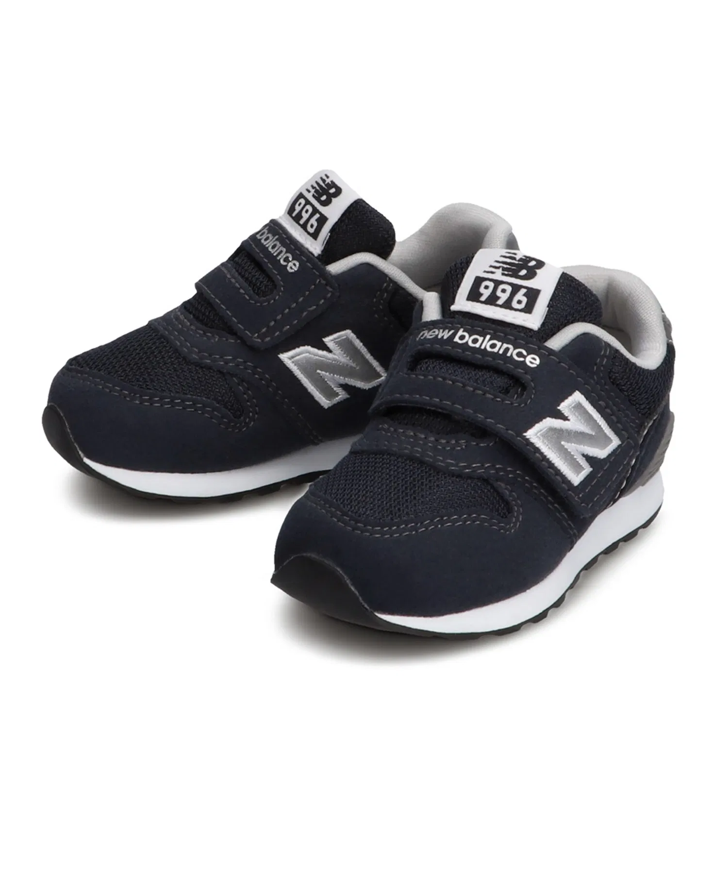 Детские кроссовки New Balance 996 с липучками для спорта и прогулок тёмно-синие