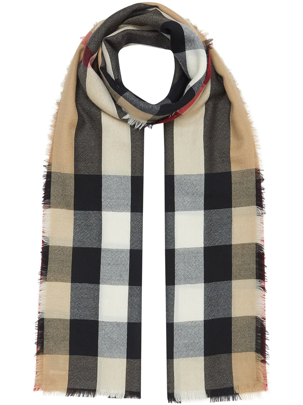 

Кашемировый шарф в клетку Vintage Check BURBERRY, нейтральный