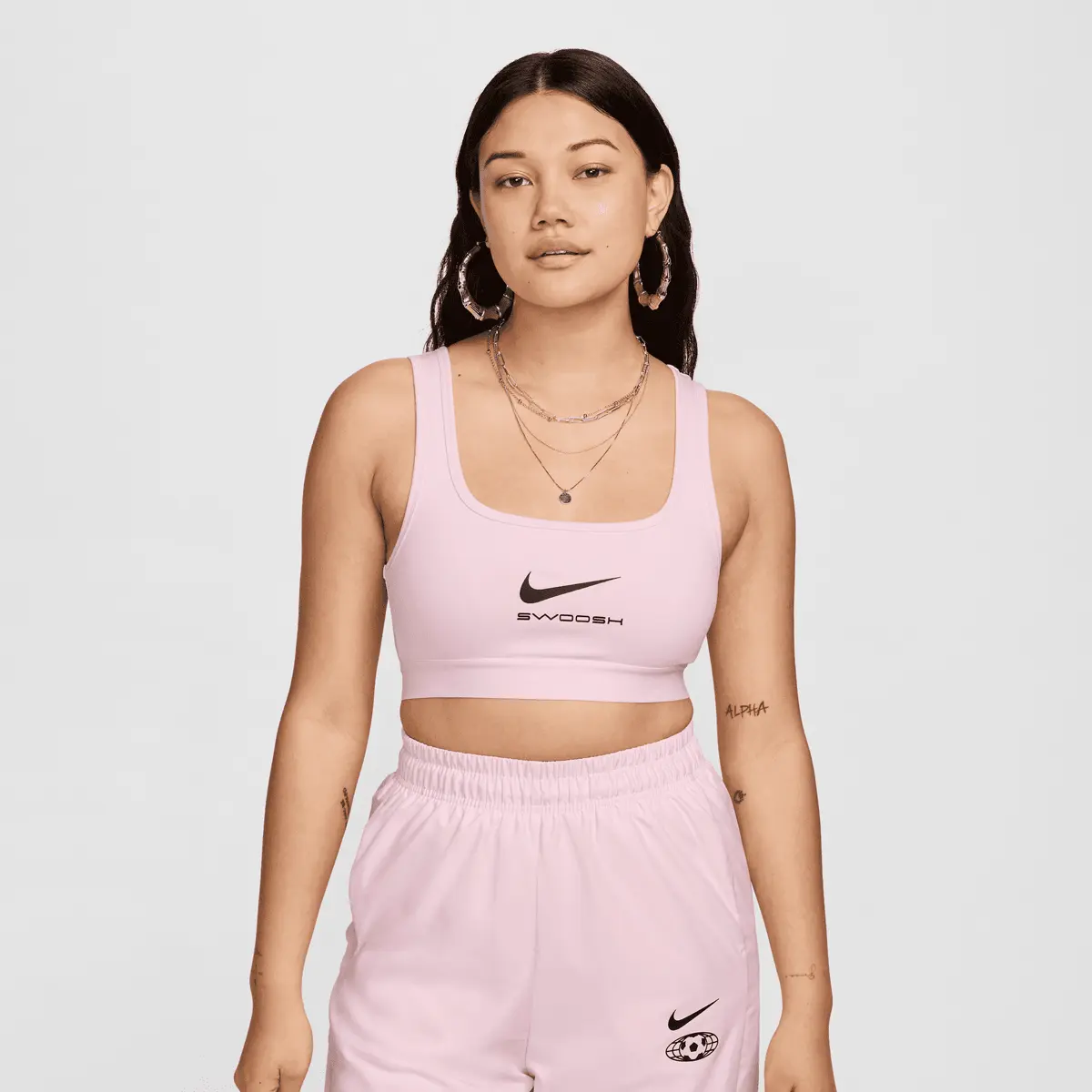 

Футболка Nike Sportswear SQ Crop Trend, розовый