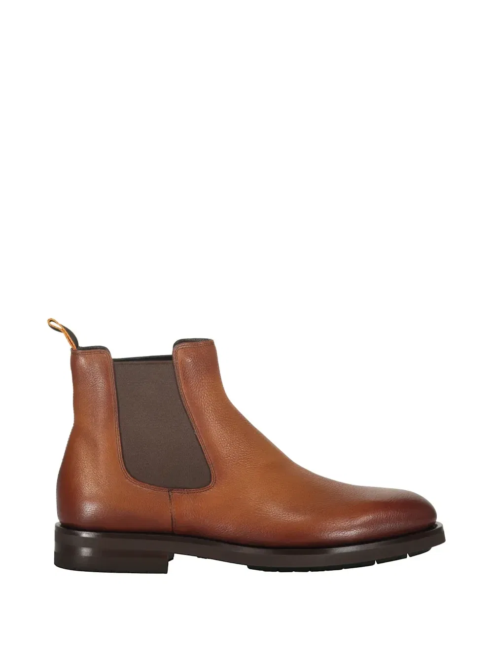 Челси-ботинки с эластичными вставками по бокам Santoni, коричневый