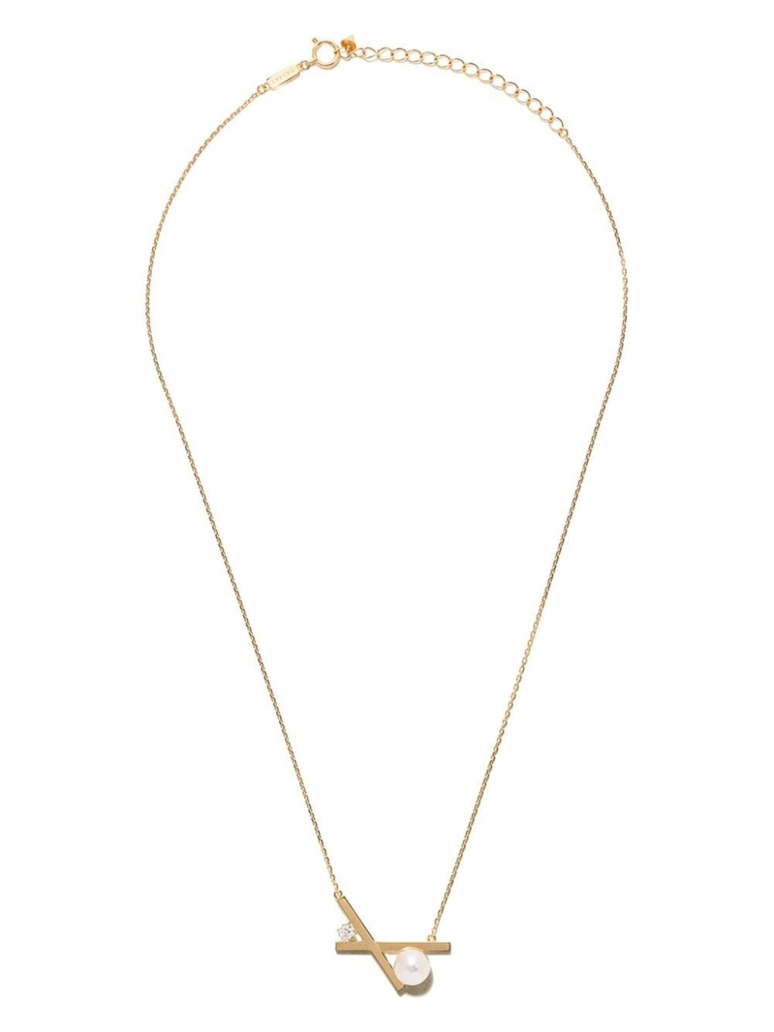 

Колье Balance Cross Akoya из желтого золота с жемчугом и бриллиантами TASAKI, золотой