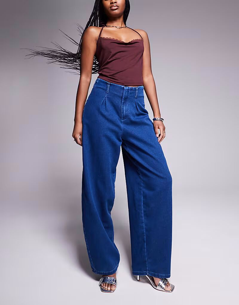 

Джинсы River Island Balloon в цвете «полупрозрачный синий»
