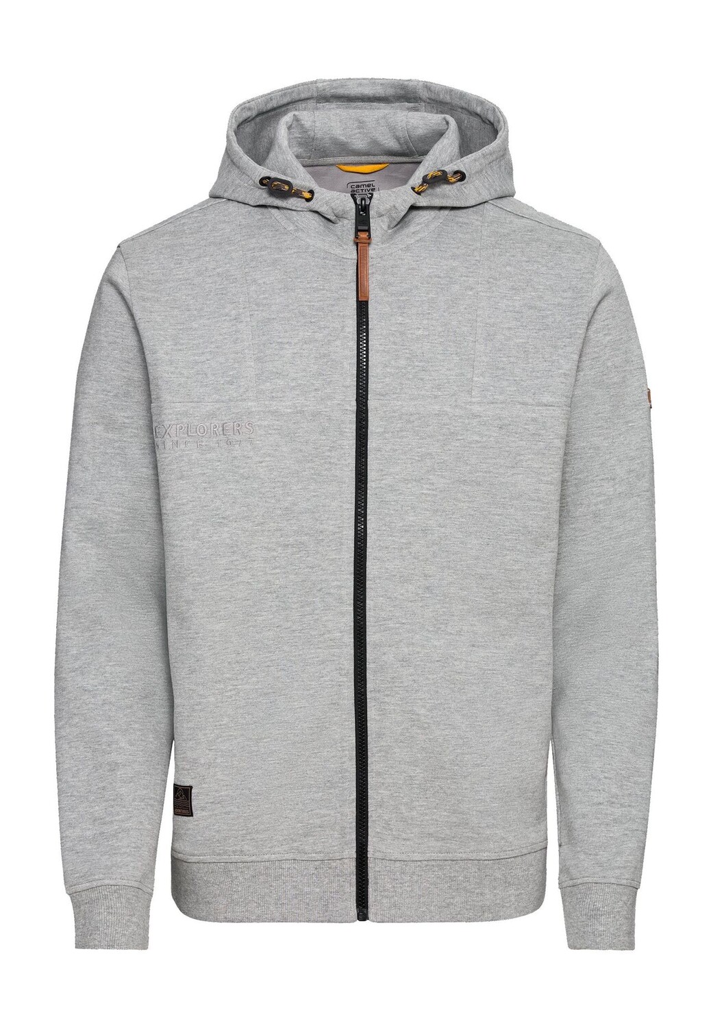 

Толстовка, капюшон, ребристые манжеты, мужская camel active, цвет Stone Gray