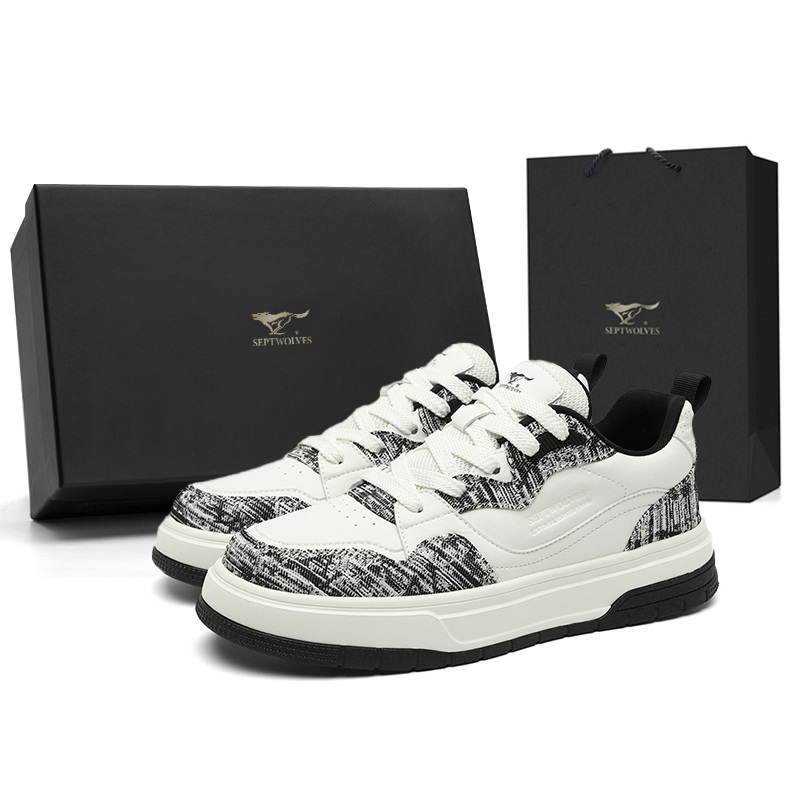 

Низкие мужские кроссовки SEPTWOLVES, White Black (Standard Leather Shoe Size)