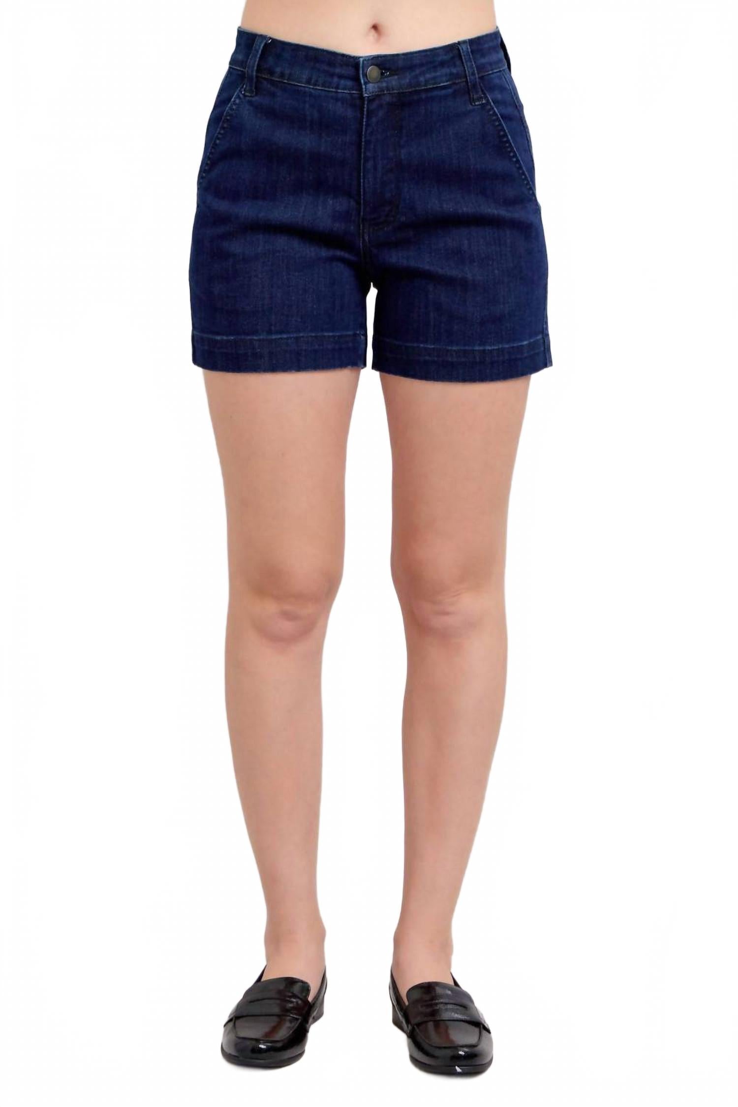 

Джинсовые шорты с высокой талией в темной мойке Judy Blue, Dark Wash