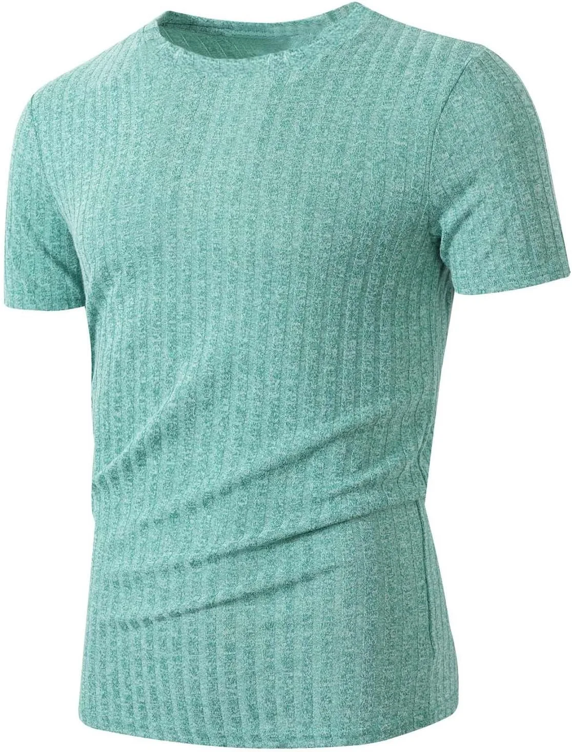 

Мужская ребристая футболка с коротким рукавом Slim Fit для тренировок