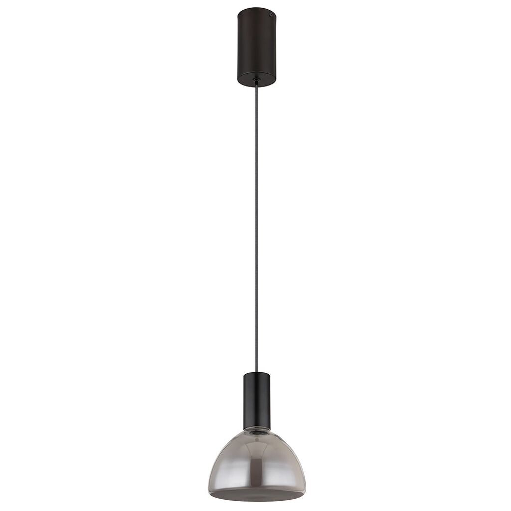 

Подвесной светильник, металл, черный, дымчатое стекло, D 17 см Globo Lighting