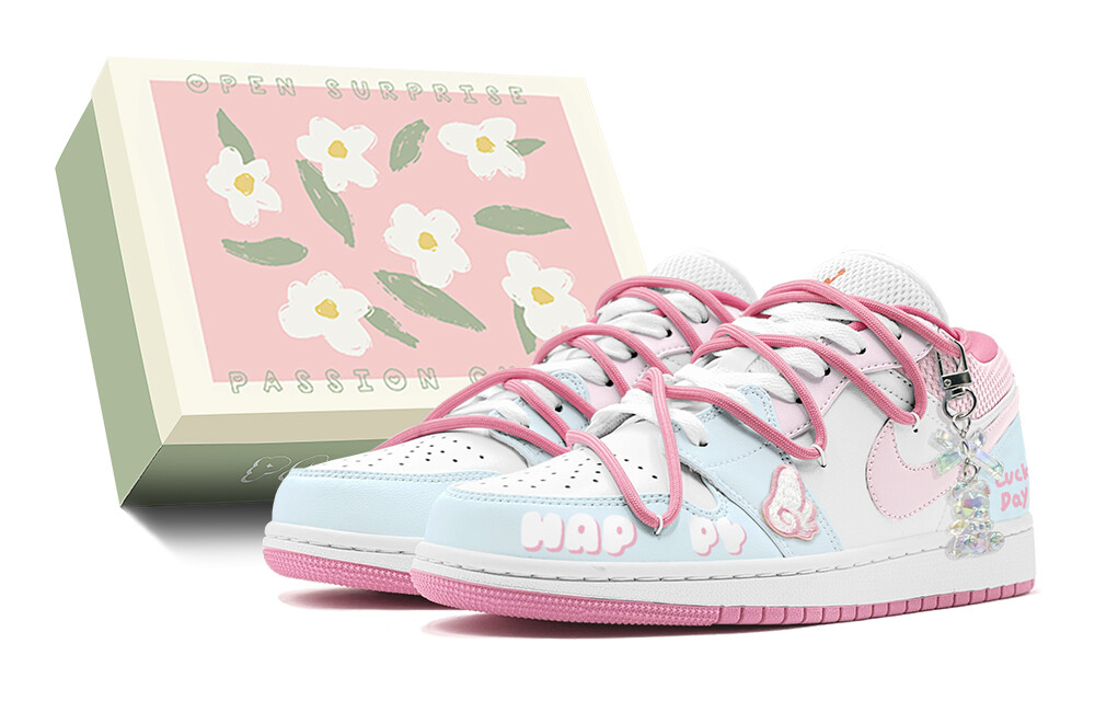 

Кроссовки Air Jordan 1 Vintage Basketball Shoes Women's Low-Top Pink, Розовый, Кроссовки Air Jordan 1 Vintage Basketball Shoes Women's Low-Top Pink