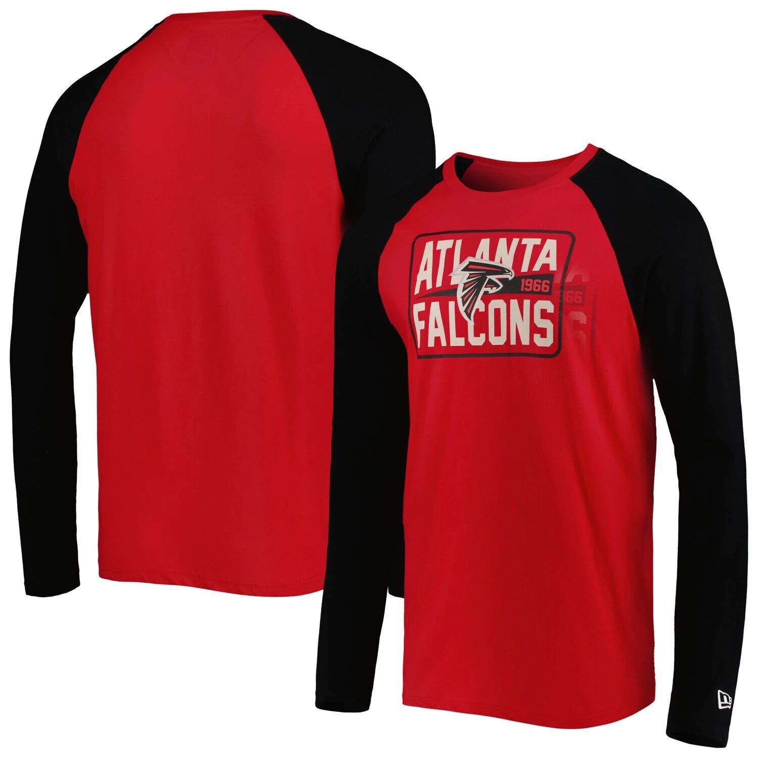 

Мужская красная футболка реглан с длинным рукавом Atlanta Falcons Current New Era, Красный, Мужская красная футболка реглан с длинным рукавом Atlanta Falcons Current New Era