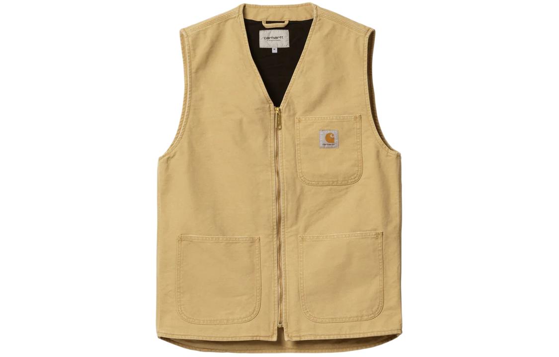 

Carhartt WIP Вязаный жилет с V-образным вырезом и молнией, Khaki