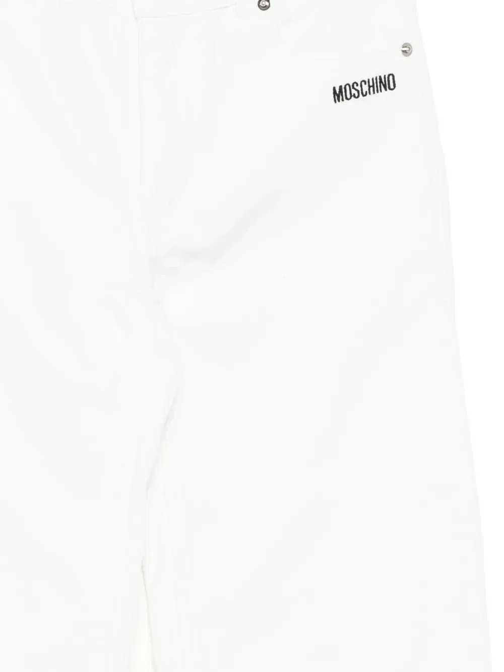 Джинсы с вышитым логотипом Moschino Kids, белый — фото 3