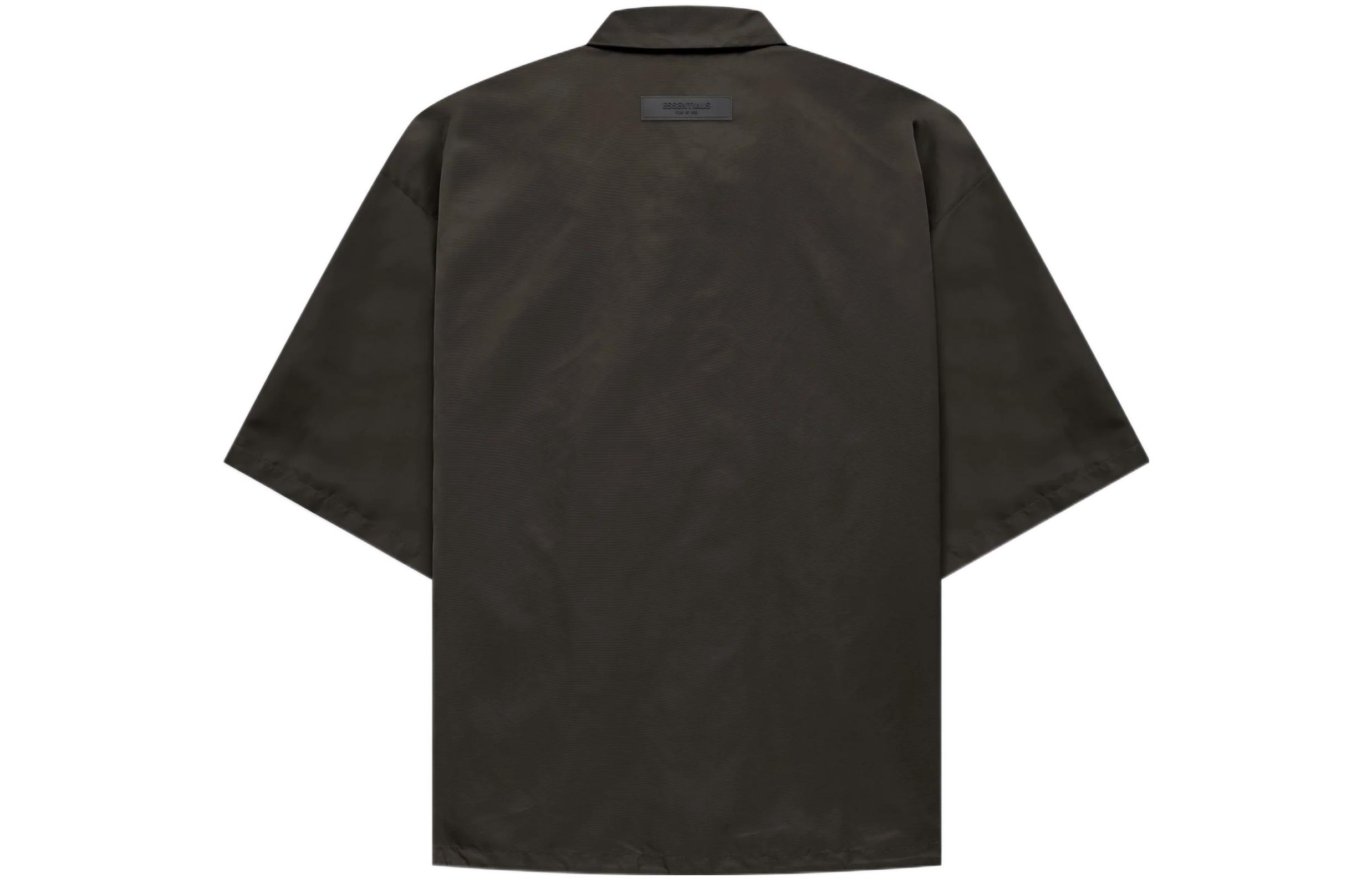 Футболка из нейлона Fear Of God Essentials, серо-черная — фото 3