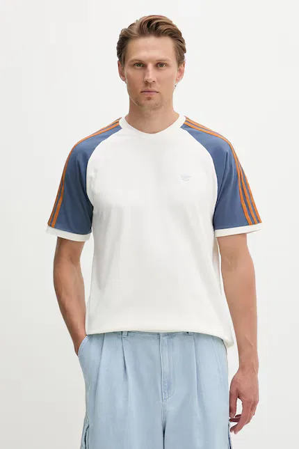 Футболка хлопковая Cali Adidas Originals, бежевый