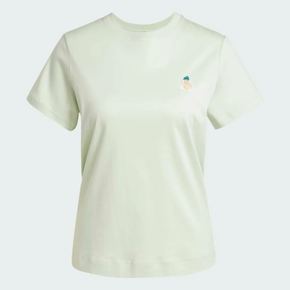 Футболка с коротким рукавом с графическим изображением кошки Adidas, green — фото 4