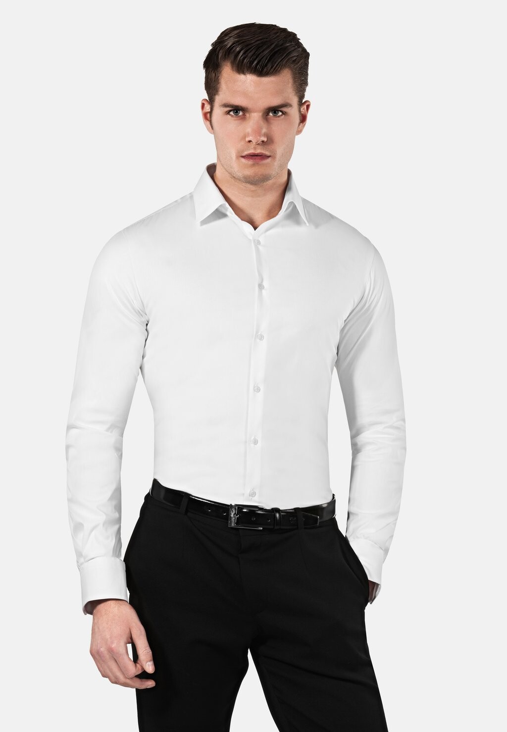

Классическая рубашка Super Fitted Stretch Vincenzo Boretti, цвет weiß