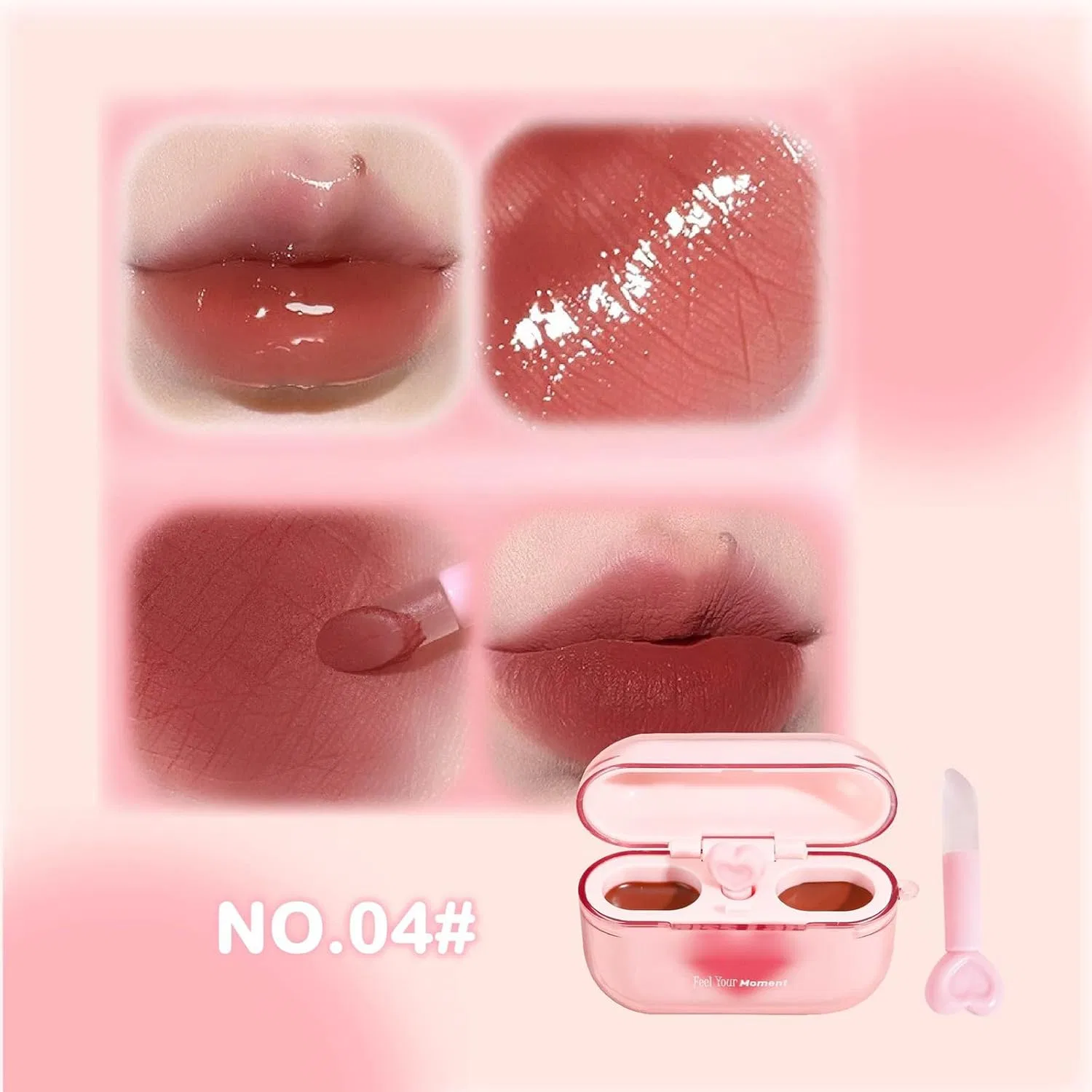 Блеск для губ Double Tone Mirroring Gloss Oxxggkao, 1 г, цвет C — фото 3