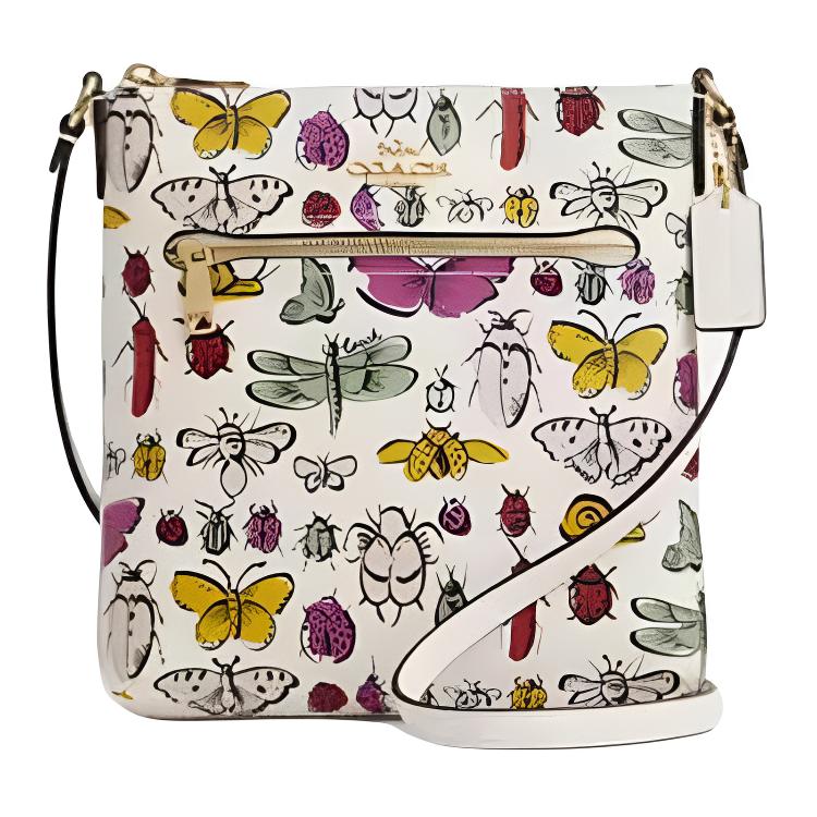 

Рюкзак Rowan Canvas через плечо маленький размер women's gold & chalk multicolor COACH, Set (Bag+Dust Bag)