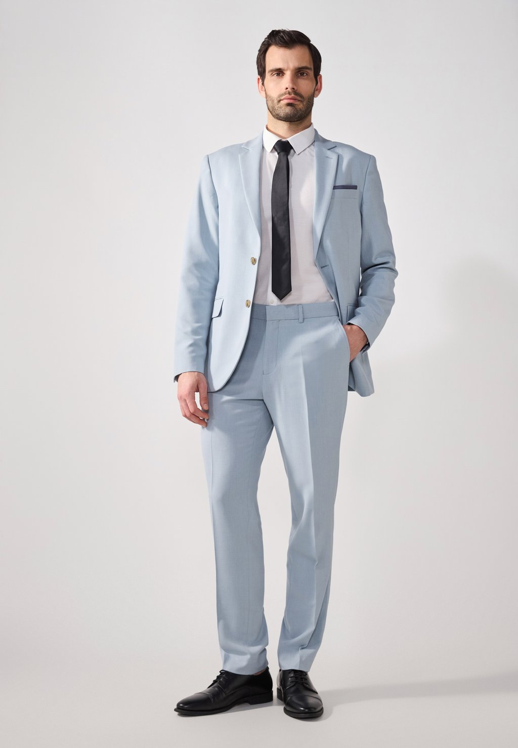 

Костюм MELANGE BASIC SUIT Pier One by Zalando, светло-голубой