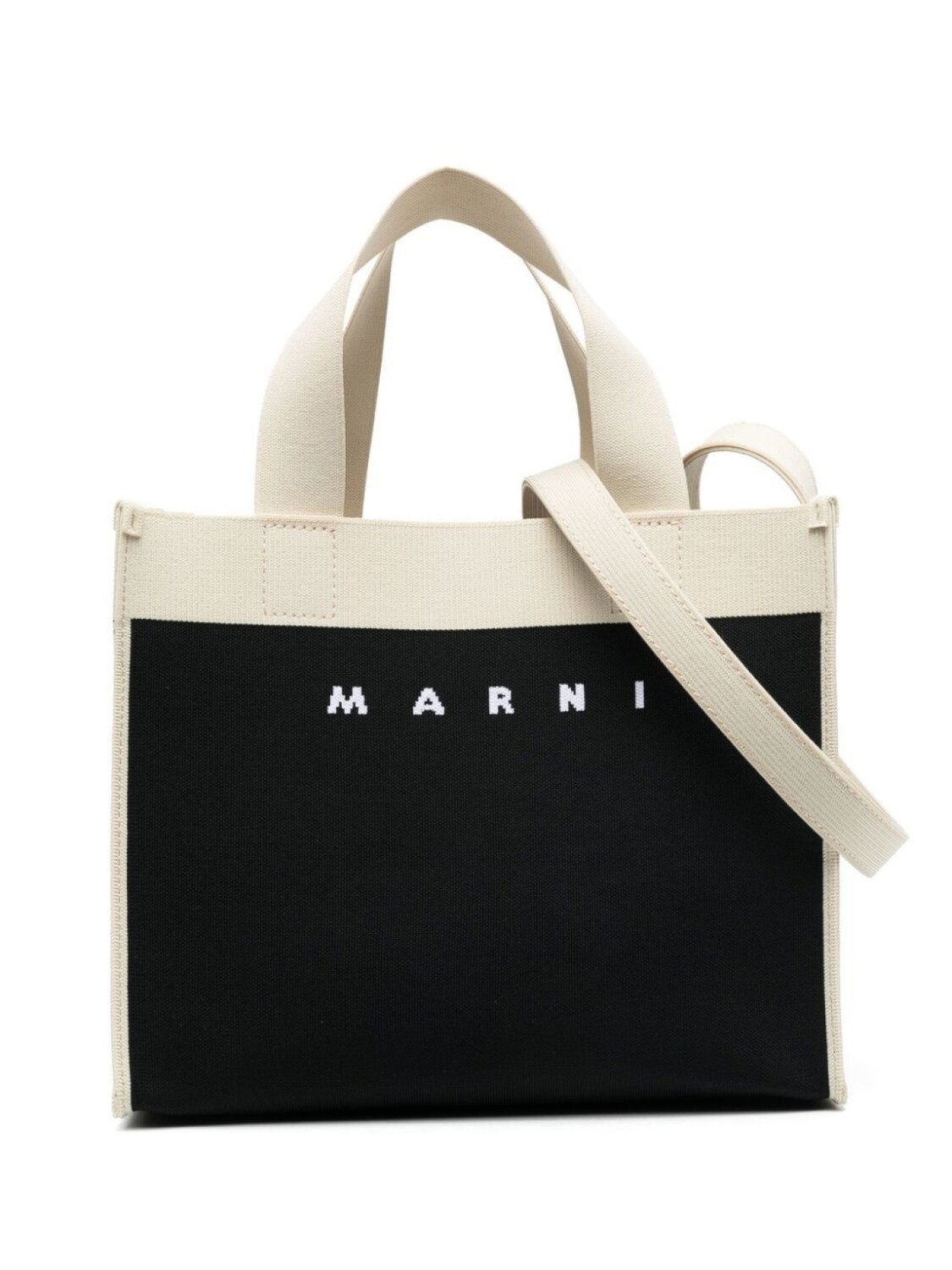

Жаккардовая сумка на плечо с логотипом Marni, черный
